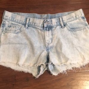 acid wash jean shorts